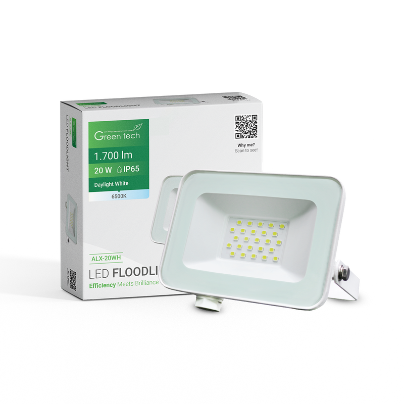 LED reflektor Green Tech 1700 lm, 20W, 6500K, IP65, bijeli