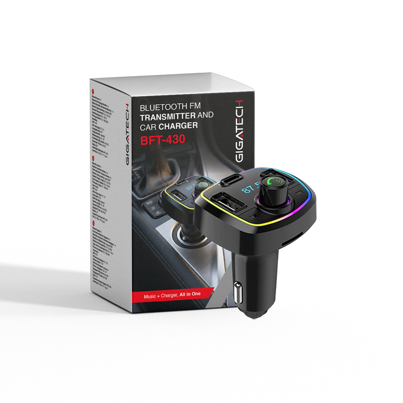 Bluetooth FM transmiter i autopunjač Gigatech BFT-430 s LED svjetlima