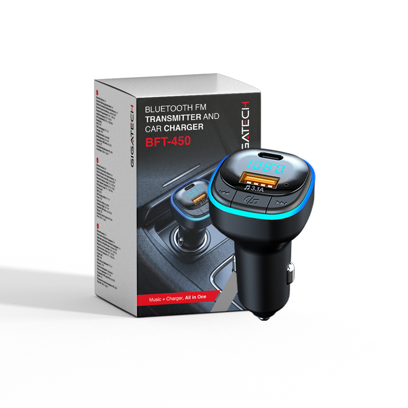 Bluetooth FM transmiter i autopunjač Gigatech BFT-450 s LED svjetlima