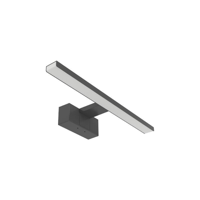 LED kupaonska zidna lampa, Green Tech, crna, 560 lm, 8W, 4000 K, IP44, 40 cm slika 3