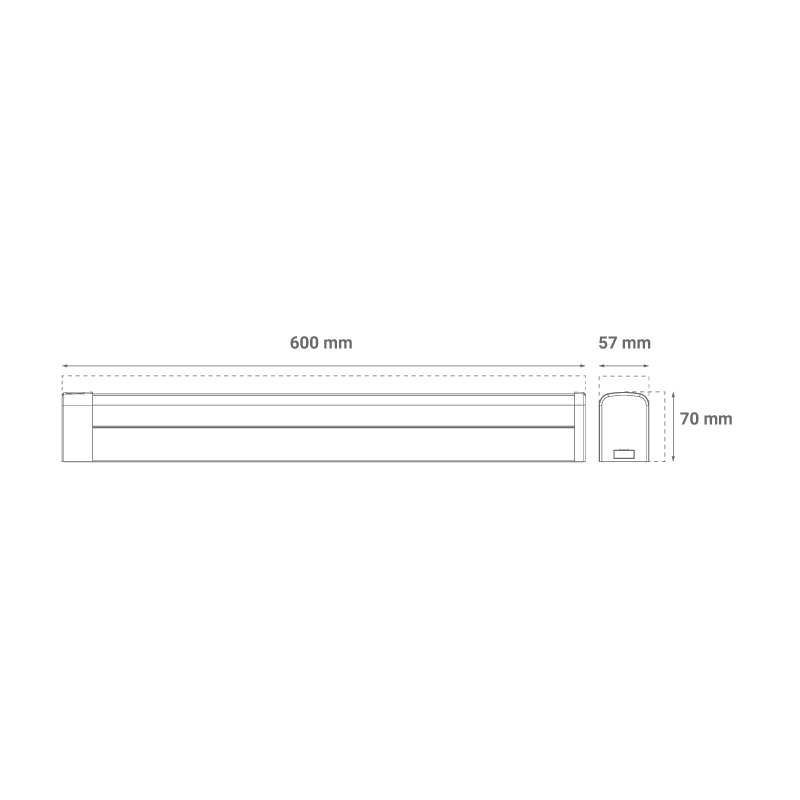 LED kupaonska zidna lampa, srebrna, 1350 lm, 15W, 4000 K, IP44, 60 cm slika 4