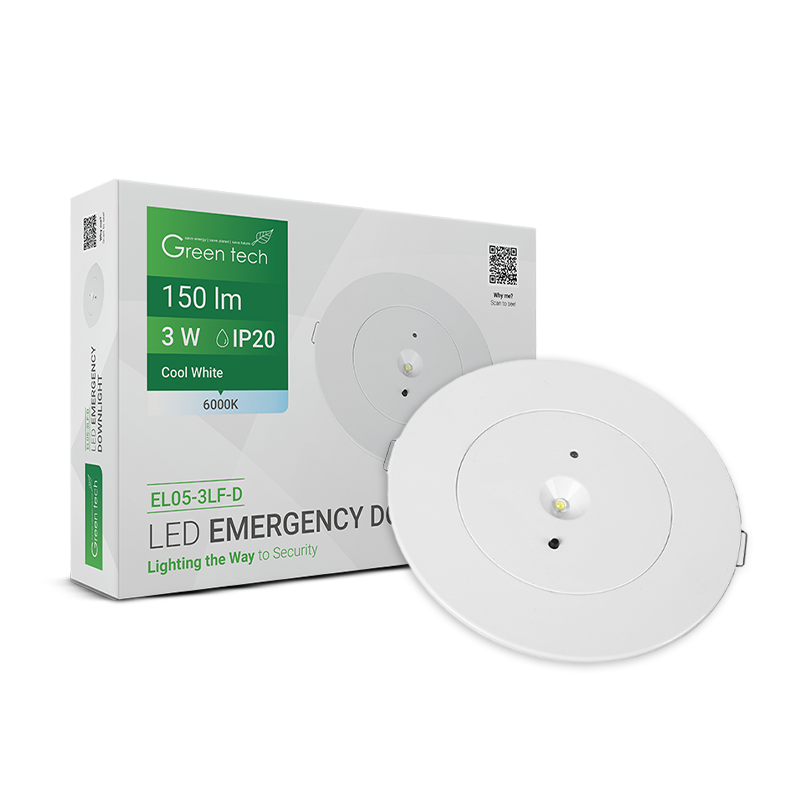 LED svjetiljka za nužnu rasvjetu Green Tech 3W, 6000K
