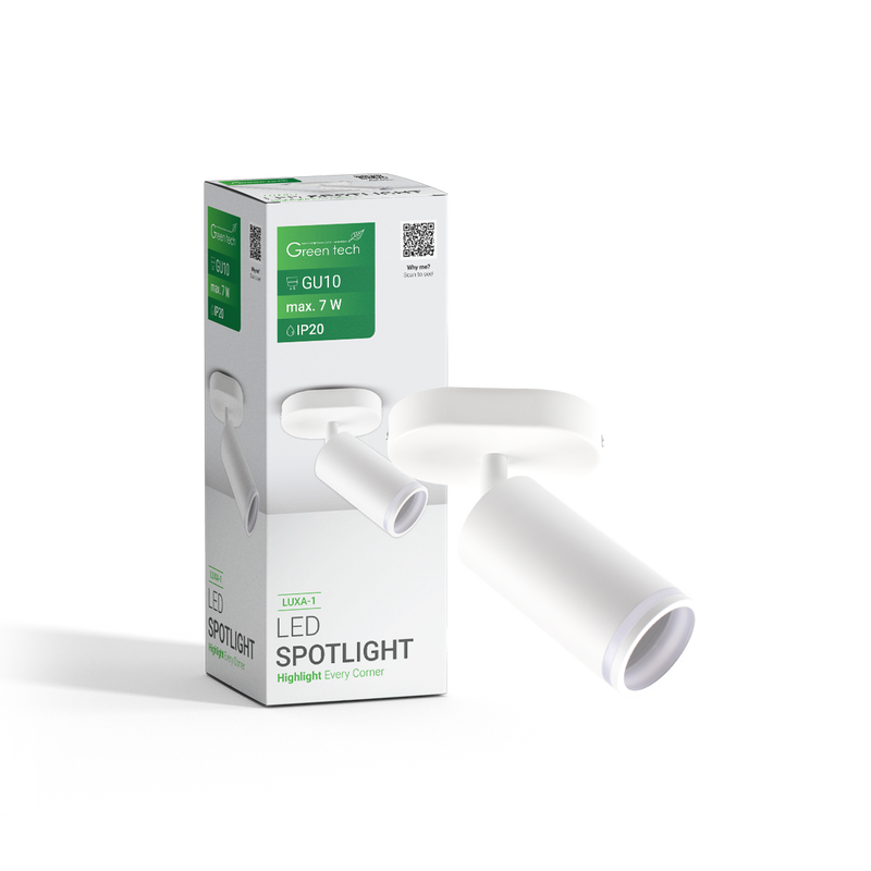 LED spot svjetiljka Green Tech, GU10  X 1 kom, bijela boja
