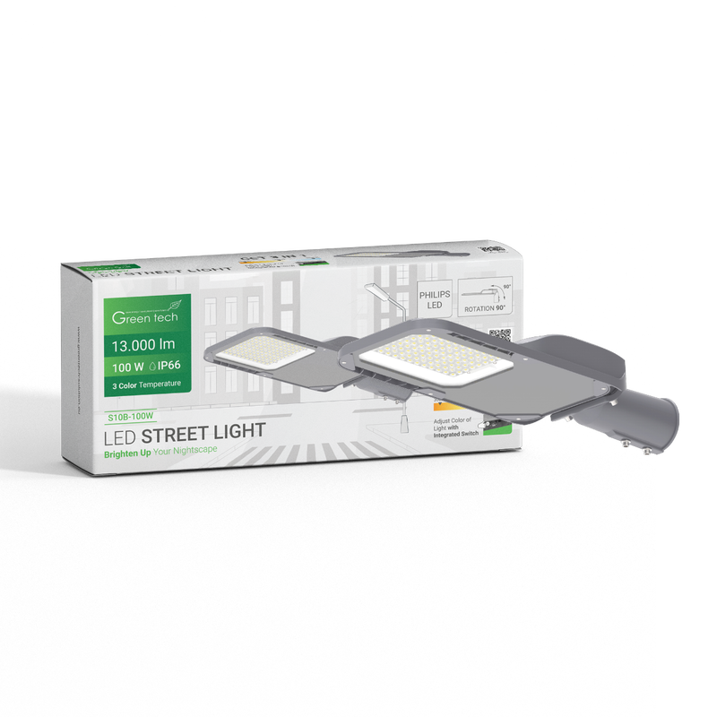 LED ulična svjet. Green Tech 100W, 13000lm, Philips LED, 3 CCT 3000K-4000K-6000K slika 3