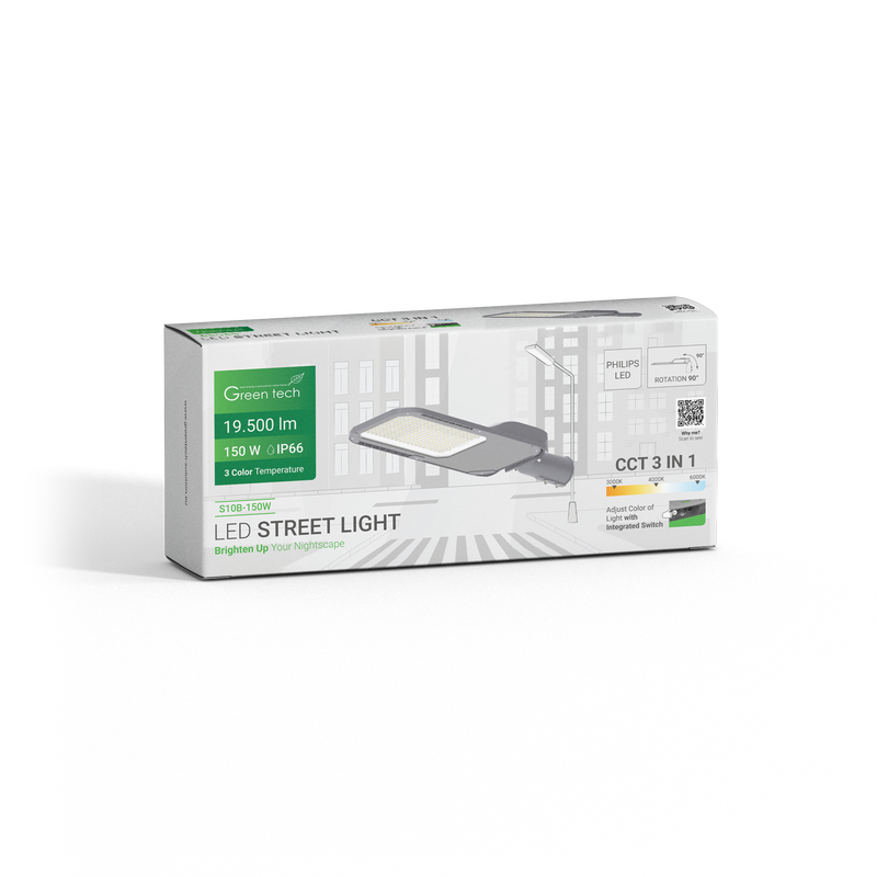 LED ulična svjet. Green Tech 150W, 19500lm, Philips LED, 3 CCT 3000K-4000K-6000K slika 4