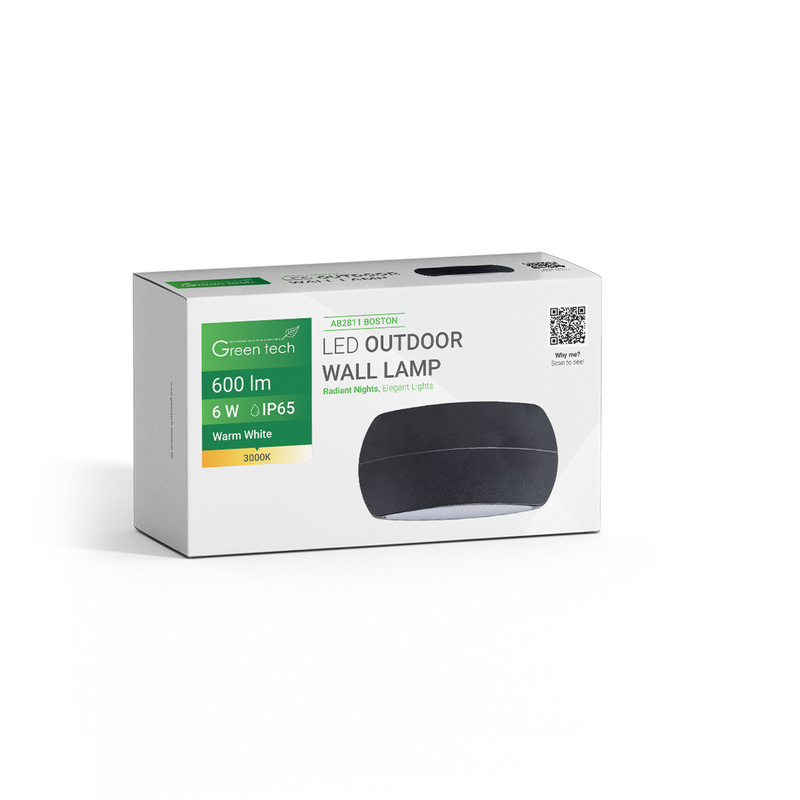 LED zidna svjetiljka Green Tech BOSTON, 6W, 3000K, IP65 slika 6