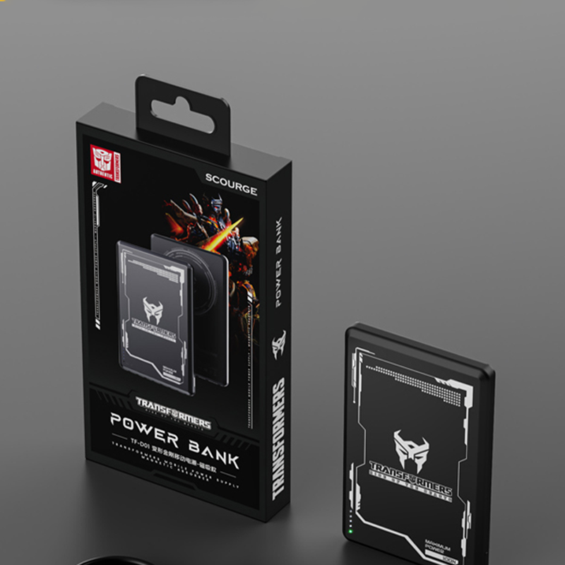 Power bank 5000 mAh i wireless punjač 10W Transformers TF-D01, crni slika 3