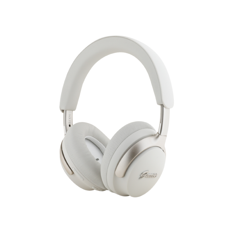 Slušalice Guess wireless, ANC + ENC, bež
