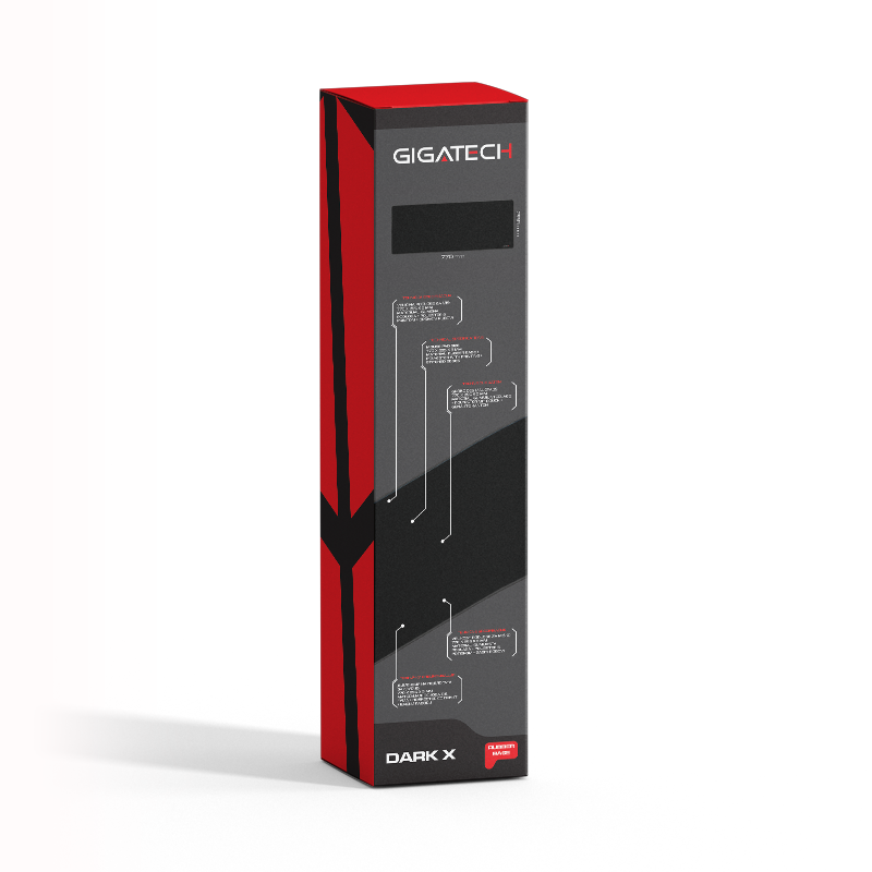 Podloga za miš Gigatech DARK X 770 x 295 x 3 mm gaming