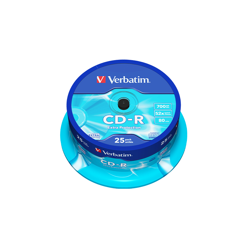 CD-R Verbatim 700MB 52x, 25/1, spindle