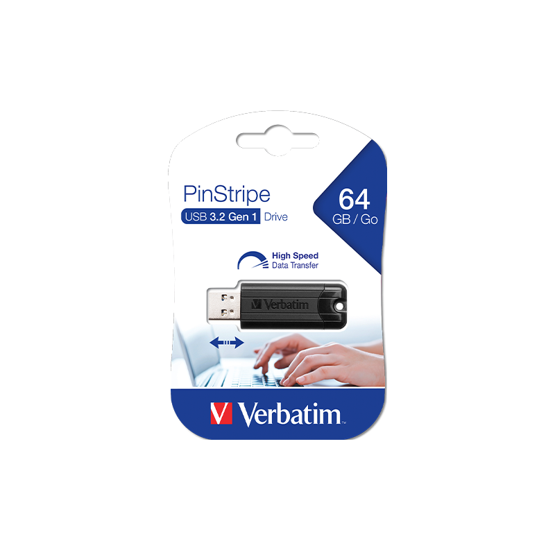 USB memorijski stik 3.2 Gen1 Verbatim 64GB, crni, pinstripe, Store'n'Go slika 4