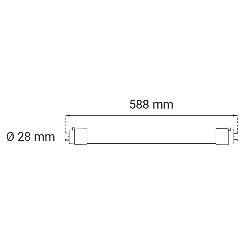 LED cijev Green Tech 60cm, 10W, 6000K, sa starterom slika 4