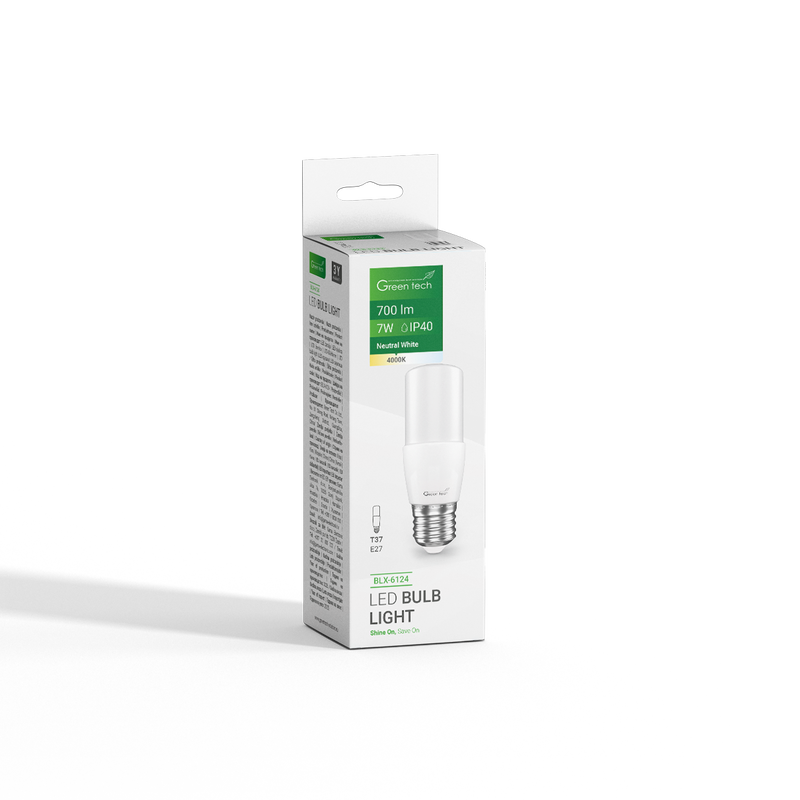 LED žarulja Green Tech 7W, 4000K, E27, T37, Flux: 700 lm, IP40, Epistar chip slika 5