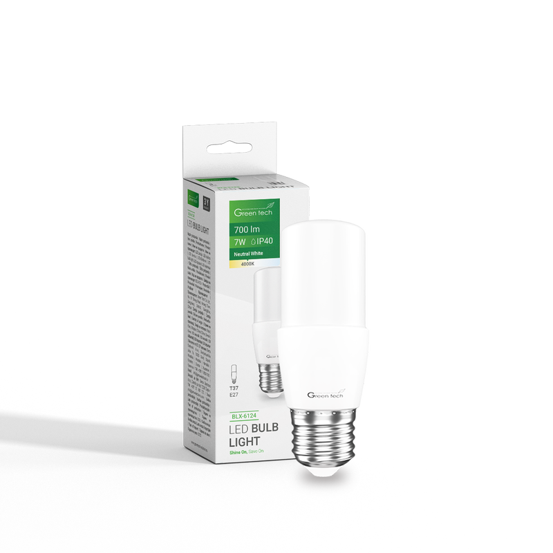 LED žarulja Green Tech 7W, 4000K, E27, T37, Flux: 700 lm, IP40, Epistar chip
