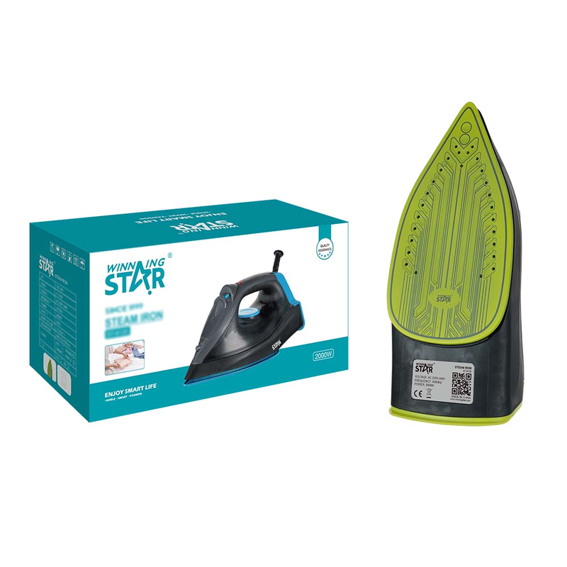 Pegla Winning Star ST-6120-GR, 2000W, crna + zelena, parna slika 2
