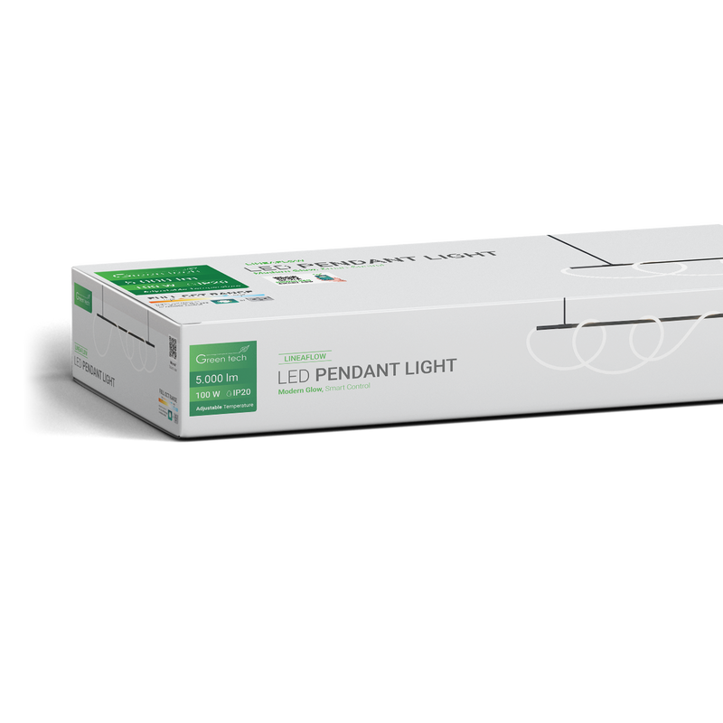 Smart dekorativna visilica Green Tech 100W, 3CCT, dim, APP + daljinski upravljač slika 3