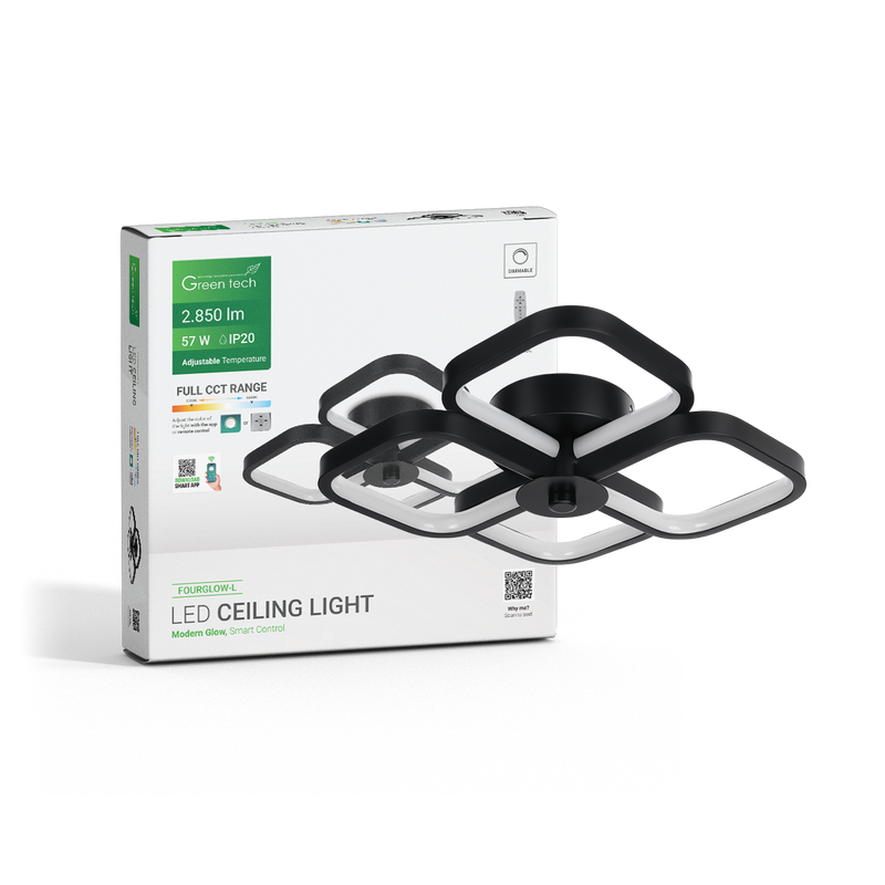 Smart stropna dekorativna svjetiljka Green Tech 57W, 3CCT, dim, APP + daljinski slika 2