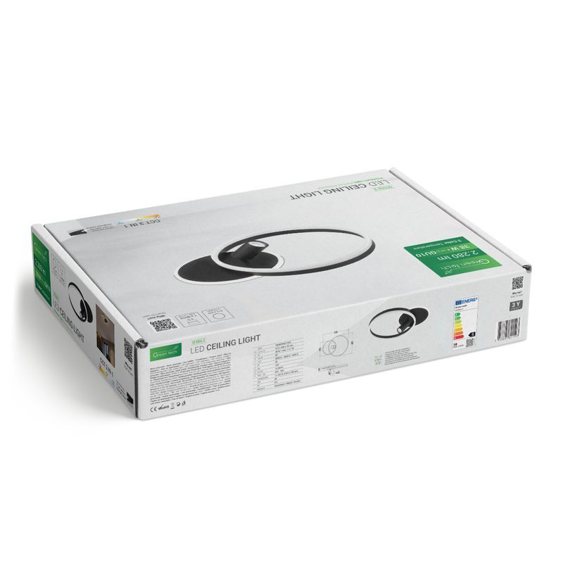 Stropna dekorativna svjetiljka Green Tech 38W, 3CCT + 1 x SPOT GU10 slika 5