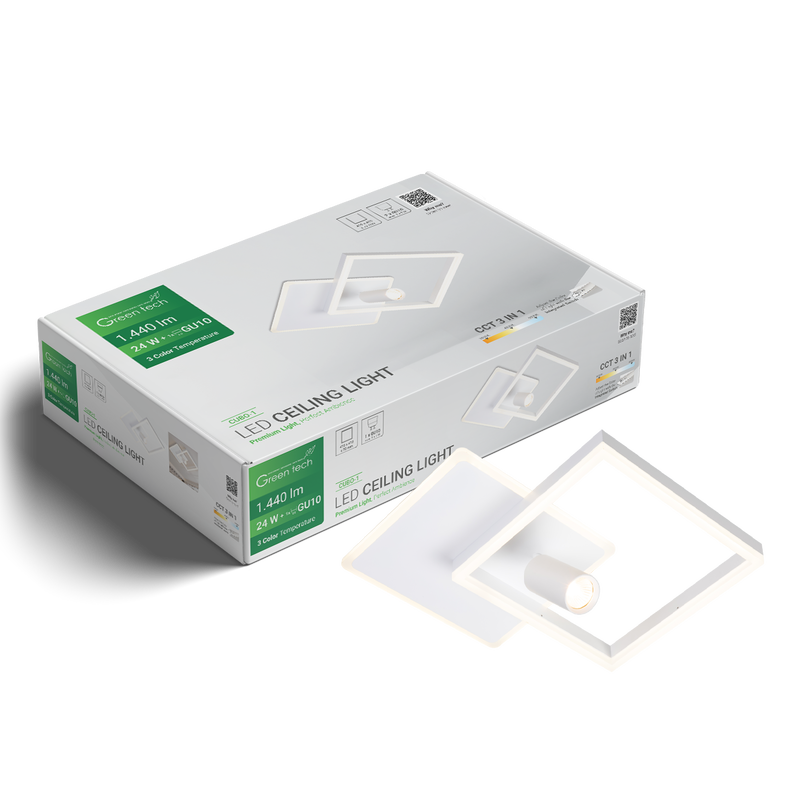 Stropna dekorativna svjetiljka Green Tech 24W, 3CCT + 1 x SPOT GU10 slika 2