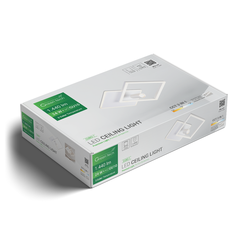 Stropna dekorativna svjetiljka Green Tech 24W, 3CCT + 1 x SPOT GU10 slika 4