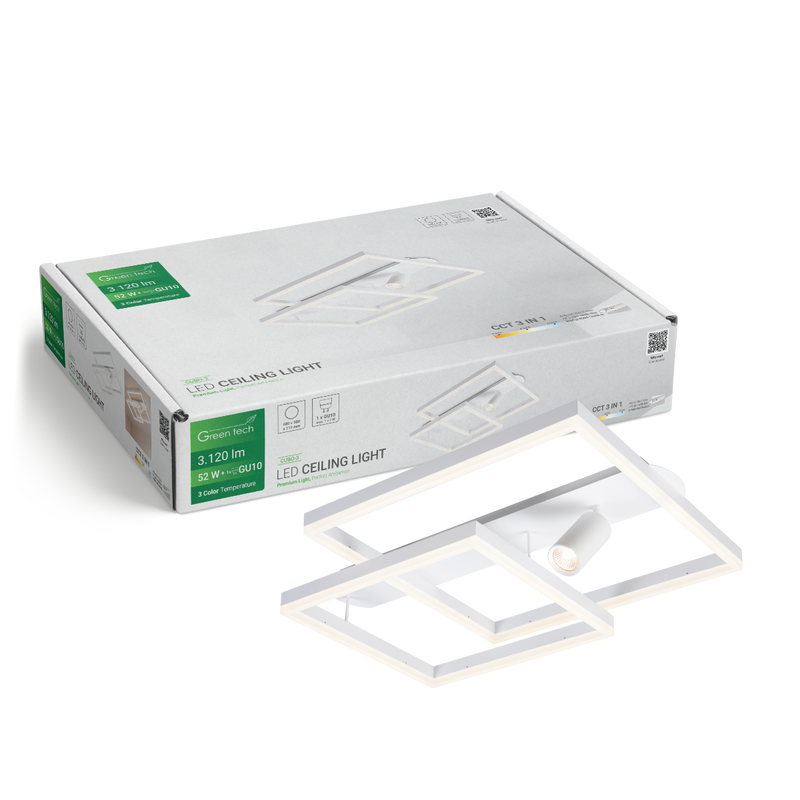 Stropna dekorativna svjetiljka Green Tech 52W, 3CCT + 1 x SPOT GU10 slika 2