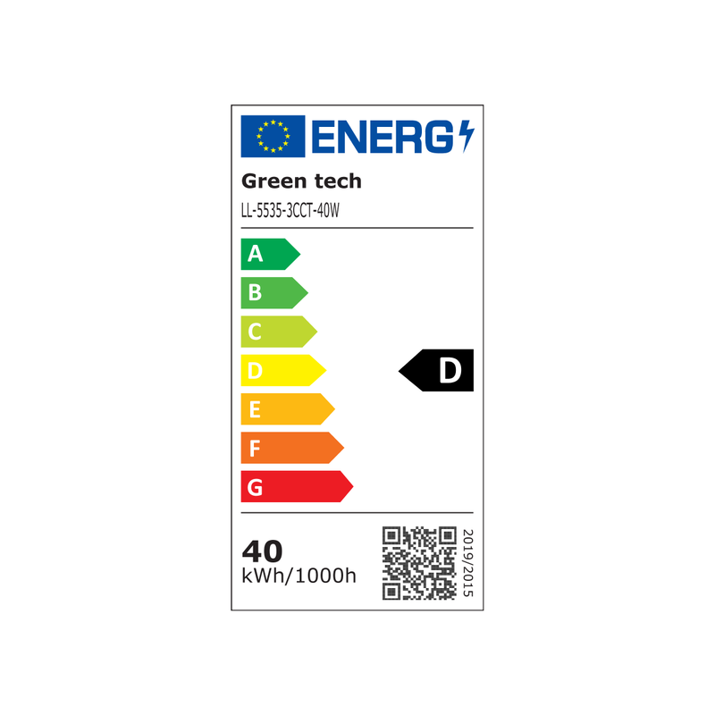 LED linearna ugradna svjetiljka Green Tech 40W, 3CCT, IP40, 120 cm, bijela boja slika 3