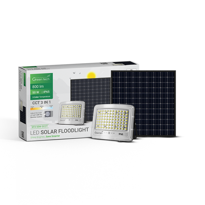 LED solarni reflektor Green Tech 50W, 3CCT, IP65 slika 5