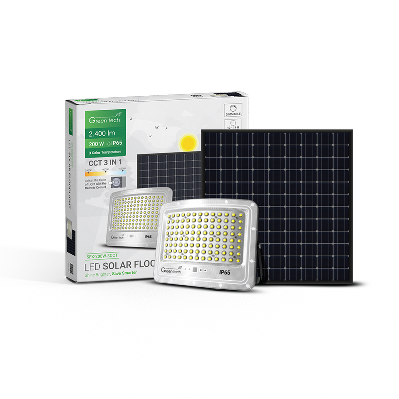 LED solarni reflektor Green Tech 200W, 3CCT, IP65 slika 5