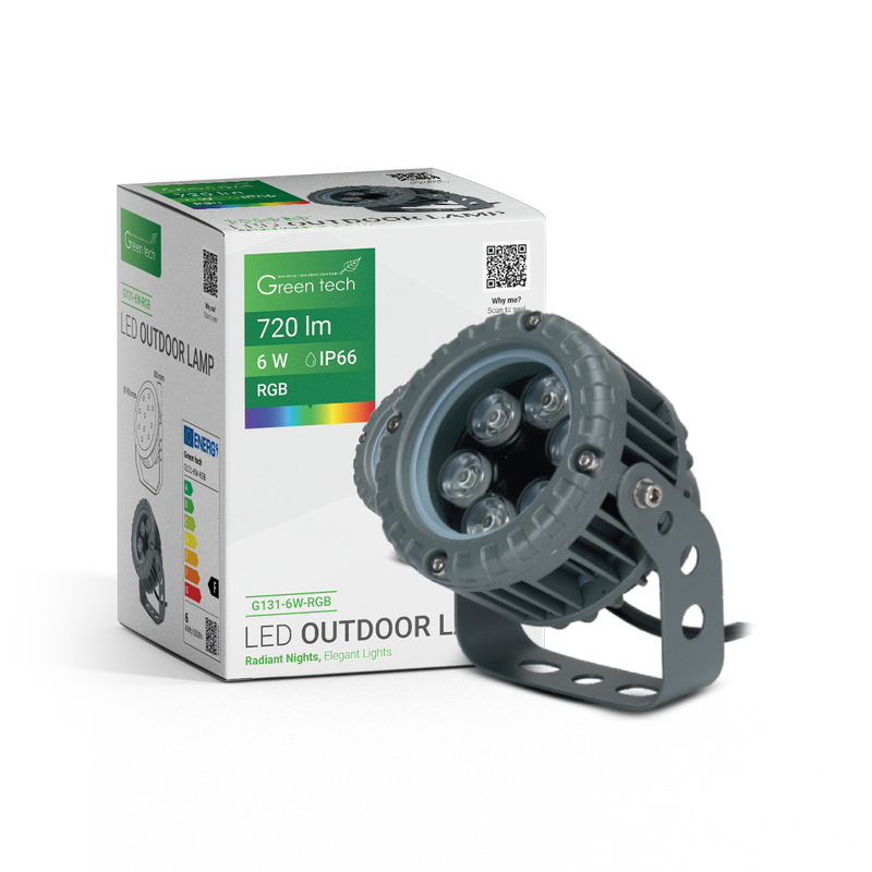 LED vanjska svjetiljka Green Tech 6W, RGB, IP66