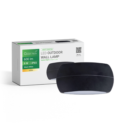 LED vanjska zidna svjetiljka Green Tech ATLANTA, 6W, 3000K, IP65